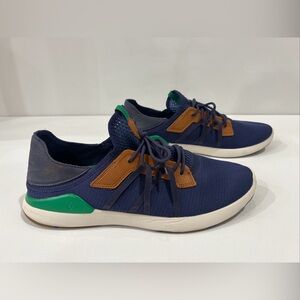 SOLD Olukai Mio Li Shoes Blue Brown Lace Up Hawaii Sneakers Mens 13